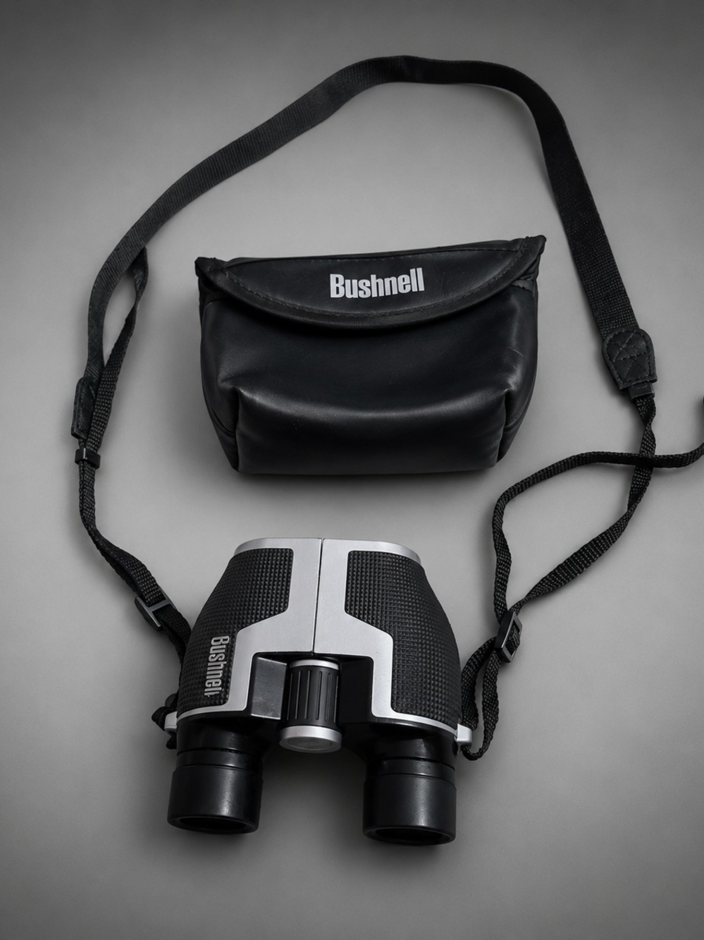 Bushnell Compact Binoculars in Black and Silver W Case